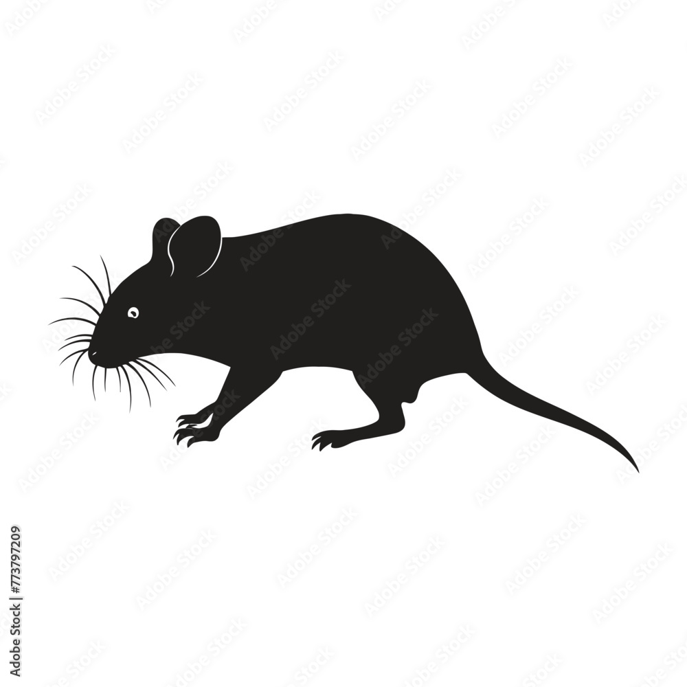 Poster Rat Silhouette