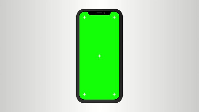 Mock Up 3D Smartphone with Traking Markers Green Screen suitable for advertisment