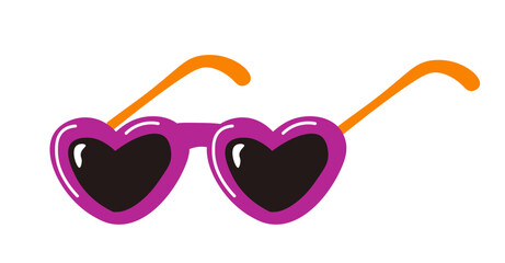 Heart Shaped Sunglasses Design vector