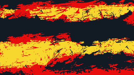 Colorful Splatter Paint Grunge Texture In Black Background