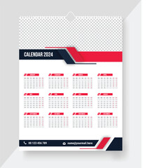 Vector modern happy new year calendar design template 2024, 25