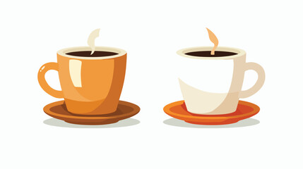 Coffee icon flat vector isolated on white background 