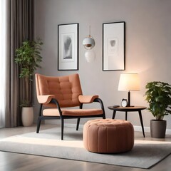modern arm chair in living room