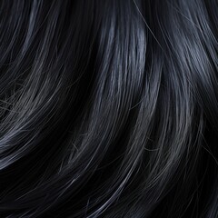 closeup surface human black hair textured background - obrazy, fototapety, plakaty