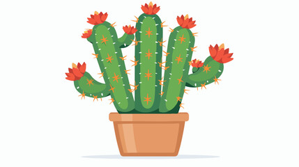Cute and beautiful cactus for decorationVector flower