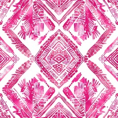 tribal patterns fuchsia pink - Ai Generated