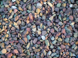 Stone texture close view, little stones pattern