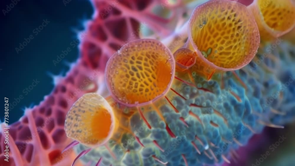 Poster magnified view of a flys labrum showing its multiple segmented sections that aid in food manipulatio