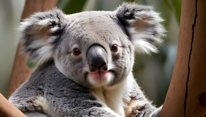 a koala with its eyes half closed in contentment upscaled 17