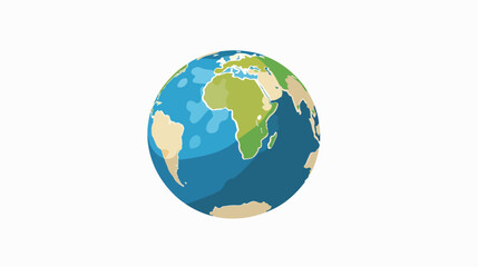 Earth icon. Flat design vector for web banner web 