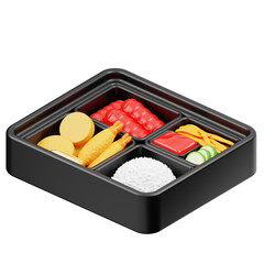 Fast Food Bento Mix Set 3D Icon