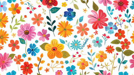 Flower pattern background vector art icons and graphic