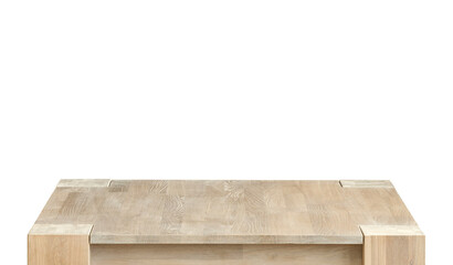 Wooden table top isolated  over  transparent background png illustration