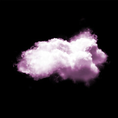 Single white cloud shape isolated over solid background. Cumulus cloud