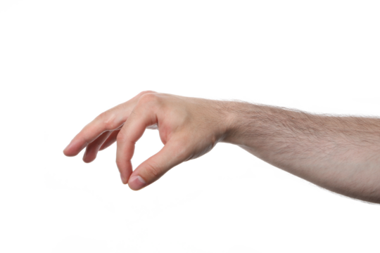 PNG,male hand showing OK sign, isolated on white background - Powered by Adobe