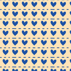 love seamless pattern textile background in blue