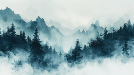 A stunning dream scene set against a snowy backdrop - obrazy, fototapety, plakaty