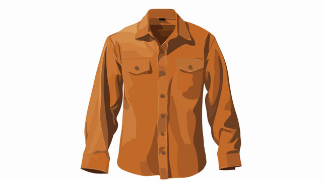 Overshirt Relaxed Fit Vector Flat technical drawing Mo