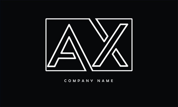 AX, XA, A, X Abstract Letters Logo Monogram