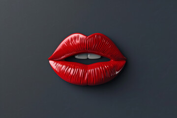 Logo design of red lips