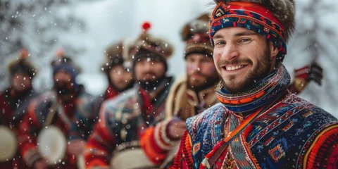 Foto op Plexiglas Sami national day celebration with traditional clothing and cultural performance © Влада Яковенко