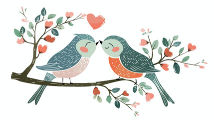 Love Birds Vector Images Illustrations Vectors eps