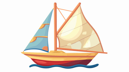 sailboat toy isolated icon vector illustration design