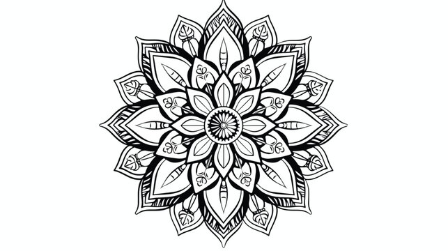 Mandala hand drawn zentangle. Image for backgrounds 