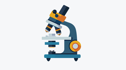 Microscope slide icon on white background Flat vector