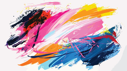 Modern art. Colorful contemporary artwork. Color stro