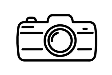 draw photo camera icon vector outline 