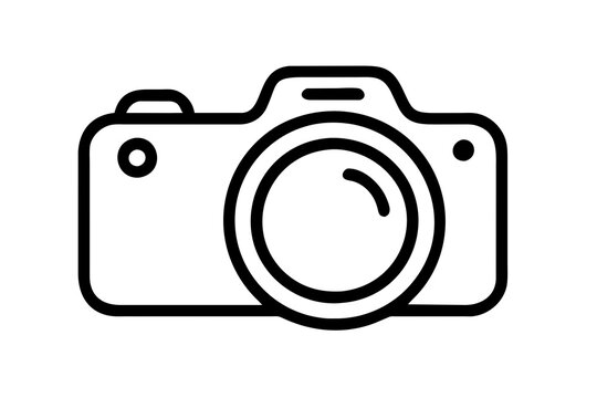 recommend clip art: draw photo camera icon vector outline 