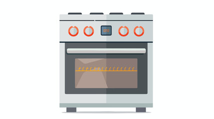 Oven vector icon Flat vector isolated on white backgr