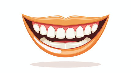 Smile. flat vector isolated on white background 