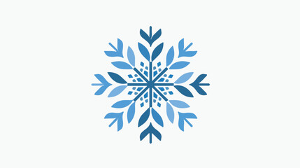 Snowflake vector icon  flat vector isolated on white background