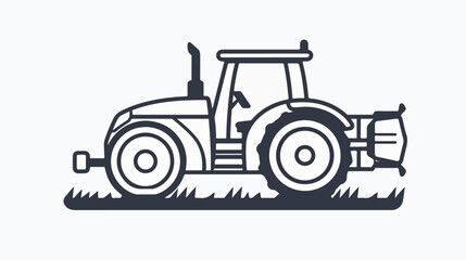 Tractor icon. Outline illustration of tractor icon for