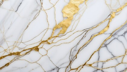White luxury marble tile texture with gold veins pattern 