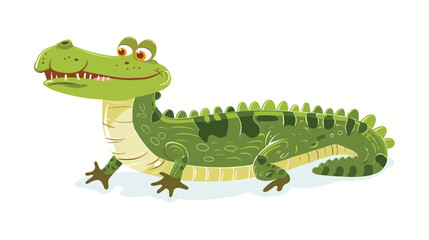 Smiling Alligator Or Crocodile Cartoon Character