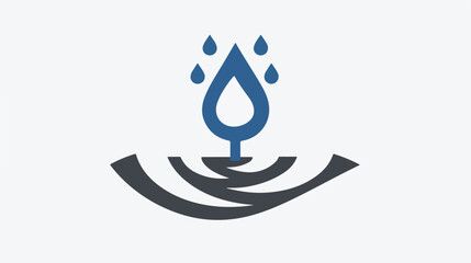 Water Service vector icon. Style isolated bicolor flat symbo