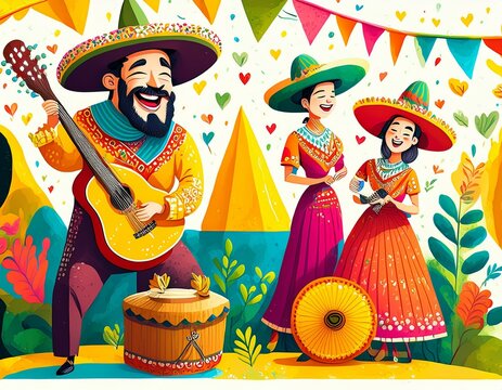 Mexico Cinco de Mayo illustration