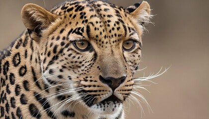 A Leopard With Its Whiskers Twitching Sensing Mov