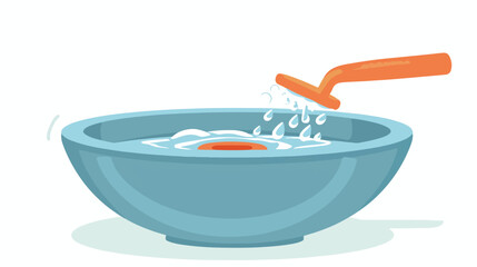 The clog in the sink  plunger Flat vector 