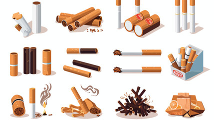 Tobacco Vector illustration on a transparent background