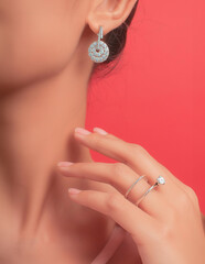 female hands with jewelry