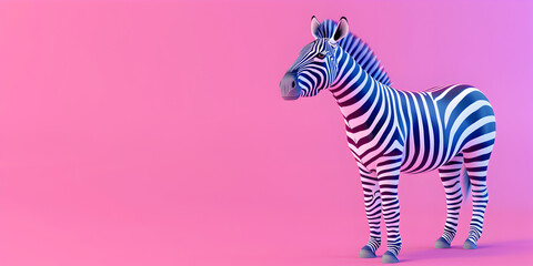 Fototapeta na wymiar zebra on white, Zebra photo on pink background, 