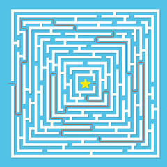 Maze, labyrinth game. Find the way or exit puzzle. Vector illustration.