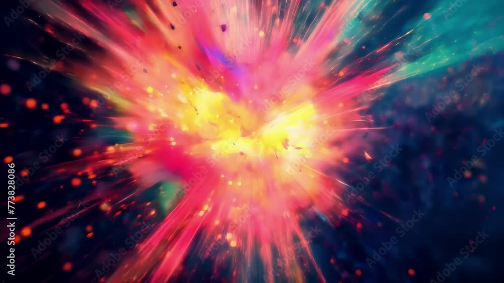 Poster the abstract explosions seem to have a life of their own moving and shifting in a mesmerizing displa