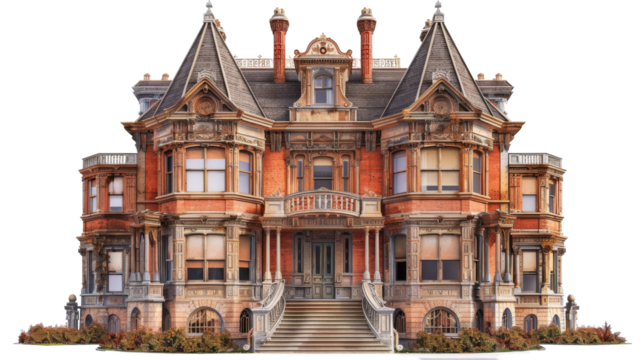 A grand building with a majestic staircase leading upwards