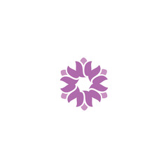 Luxury, elegant, minimalist flower vector logo design