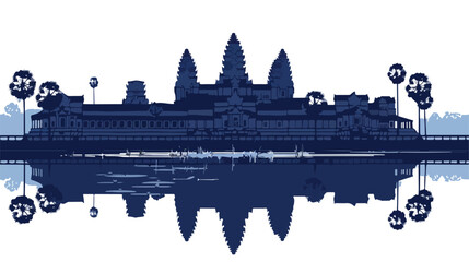 Vector Illustration Angor wat in Siem reap